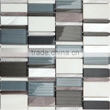 Fico 2016 new!GML764S,grey and white mosaic tile