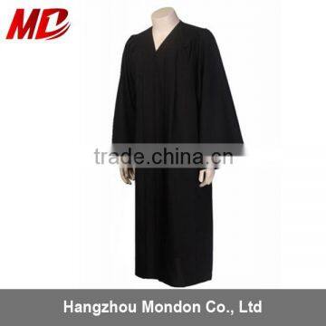 Polyester Matte Adult Black Graduation Gown