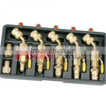 Shut-Off Ball Valve Fitting Adapter Set, Air Condition Service Tools of Auto Repair Tools