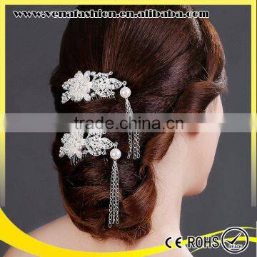 tassels wedding cheap personalized hair comb holder