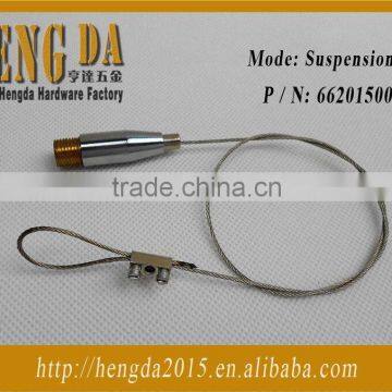 Hanger fixture gripper steel wire rope with assembly