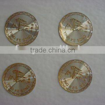 Shining transparent round shape labels