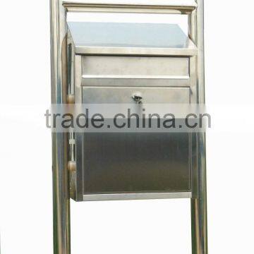 Water proof lockable mailbox,Stainless steel free standing mailbox