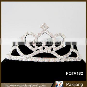 New style hot selling fashion silver bling bling crystal rhinestone tiara