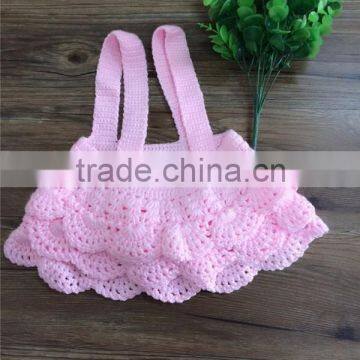 colorful hand made crochet baby dresses