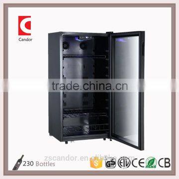 Candor: 84 Bottles Compressor Free-standing Large Wine Refrigerators/ Hotel Wine Cooler with ETL/CE/ROHS JC-230E