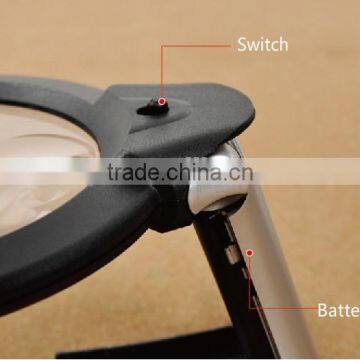 Desktop LED Magnifier /Magnifying Glass With Folding Stand And LED Light photo-4