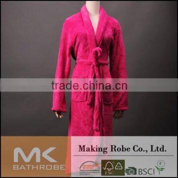 Wholesale Girls Red Flannel Fleece Bathrobe photo-3