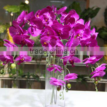 High quality artifiical flower decoration phalaenopsis orchids with six flower heads