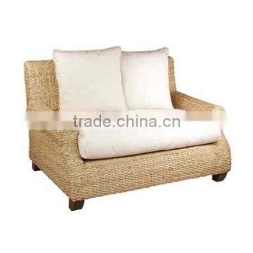 Sofa Bench in natural wicker for 2 seaters