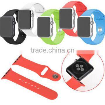 Silicone Sport Edition Soft Watch Band Straps Wrist Strap With Connector Adatptor Adjustment Length For Apple Watch Iwatch