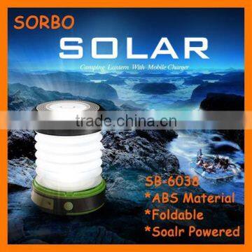 Factory Promotional Solar USB Rechargeable Collapsible LED Lantern for Fishing, Camping