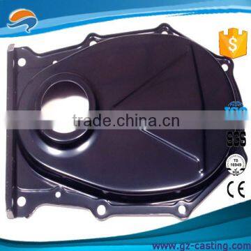 premium black electroplate timing cover from China casting foundry with casting process for electroplate timing cover