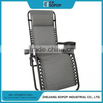 2015 High Quality Wholesale OEM steel tube metal cheap folding beach lounge chair