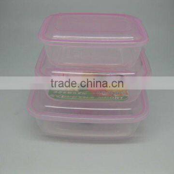 3 pcs a set rectangle plastic food storage box