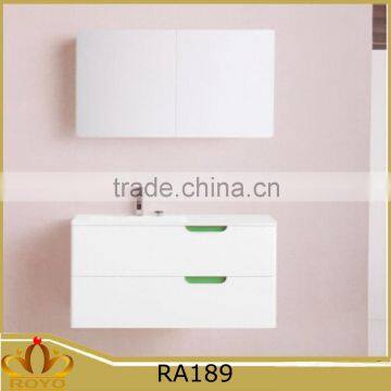 Modern Mirrored Wall Mounted PVC Waterproof Bathroom Vanity Cabinet