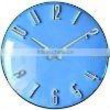 Dia 30cm tempered glass wall clock(Green pattern )