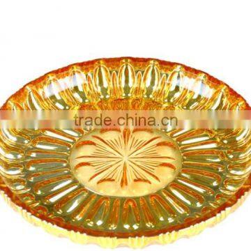 Golden plated bulk glass plate