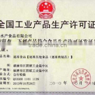 State Licence For Manufacture