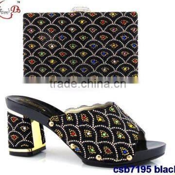 csb7195 italy style hot popular shoes matching bags Africa Nigeria fashion purse and shoes wholesale                        
                                                Quality Choice