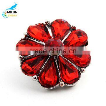 Handmade DIY mix color rhinestone charms wholesale snap button fit bracelet