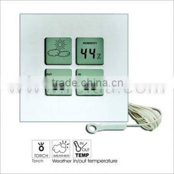 Weather station, weather station clock, LCD clock with weather station, table clock