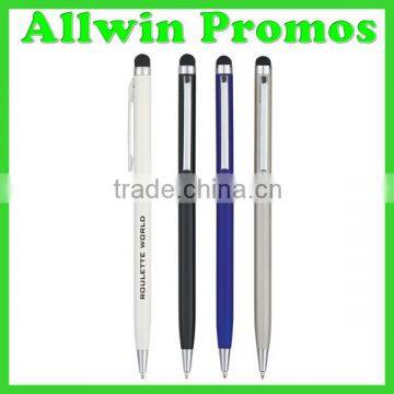 Top Selling Slim Metal Ballpoint Pen with Stylus