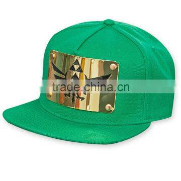 custom metal plate snapback hat wholesale