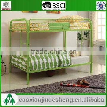 Long guardrail Bedroom adult use metal twin over twin bunk bed - Green TT-25