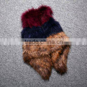 Wholesale Knitted Raccoon Fur Vest for Luxurious Women