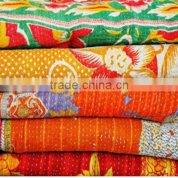 VINTAGE KANTHA QUILT Blanket Throw Vintage Cotton Saree ethnic