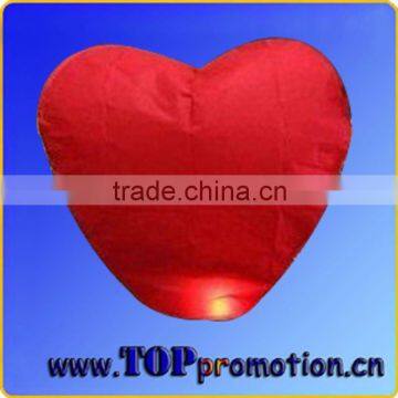 fashion heart shape flame resistant chinese sky lantern