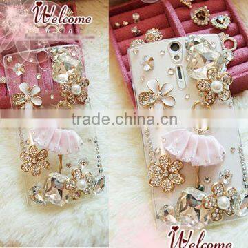 NEW 3D Bling ballet Rhinestone diamond design case for cell phone