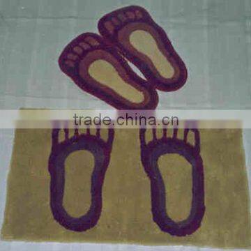 Foot shaped cotton Bath mats