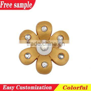 PVC rhinestone flower charms decorative flower