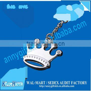 2015 christmas souvenir gifts blank metal crown keychain