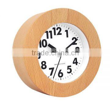 2016 Beech wood small personalized desk clock (TC-26)