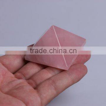 natural rose pink quartz crystal pyramid healing products for wholesale