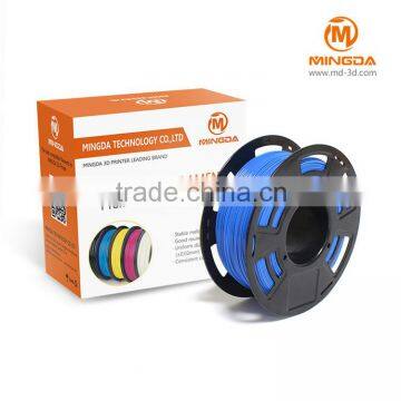 MINGDA flexible 3d printer filament high quality 3d printer material cost 3d printer pla plastic filament