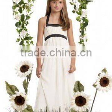 Halter chiffon Junior bridesmaid dress 2011 bridesmaid dress manufacturer/factory 20809