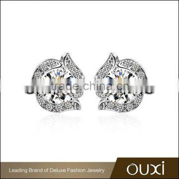 OUXI latest deisgn high quality colored Crystal cheap fashion earring 20887-1