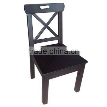 Solid Wood Dark Color Cross Back dining chair
