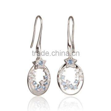 New Trendy Victoria Series Teardrop Spinel Hoop Earrings photo-6