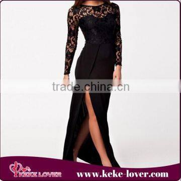 new arrival! 2015 sexy mature girls casual dress vetisdos bodycon women clubwear sexy dresses women black chiffon long dress