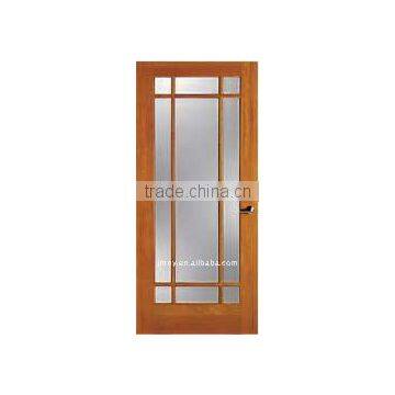 solid wood glass door