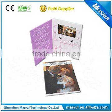Fancy wedding decorate 4.3 "LCD Wedding greeting cards ,Video Wedding Card for Wedding Invitation