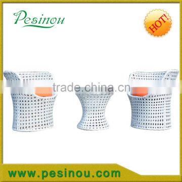 Curved aluminum for outdoor used rattan dinning set