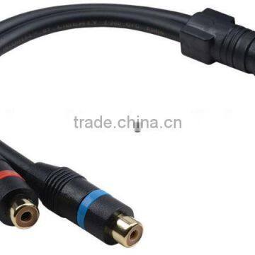 Specialty Audio Splitter cable RCA male to 2 RCA female 8 inches