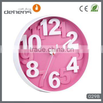 DEHENG Cheap Embossed 12'' Plastic Wall Clock Promotional Gift Clock photo-2