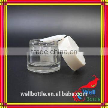 Clear Glass Ice Cream Container Skin Care Cream Jar